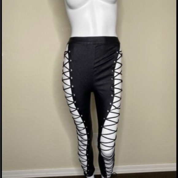 SIDE TIED UP PANTS - Picture 1 of 2